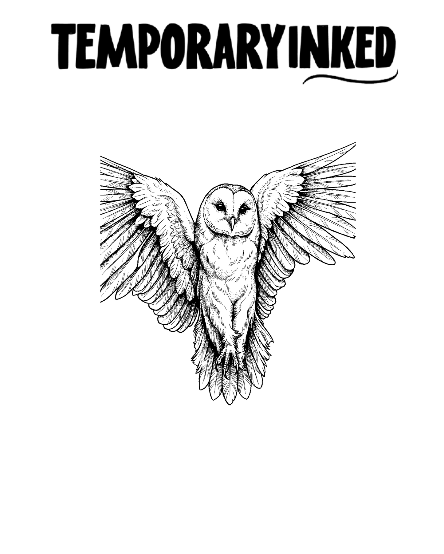 White Barn Owl Tattoo