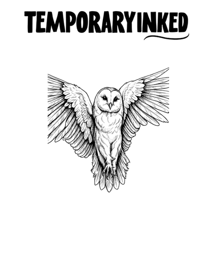 White Barn Owl Tattoo