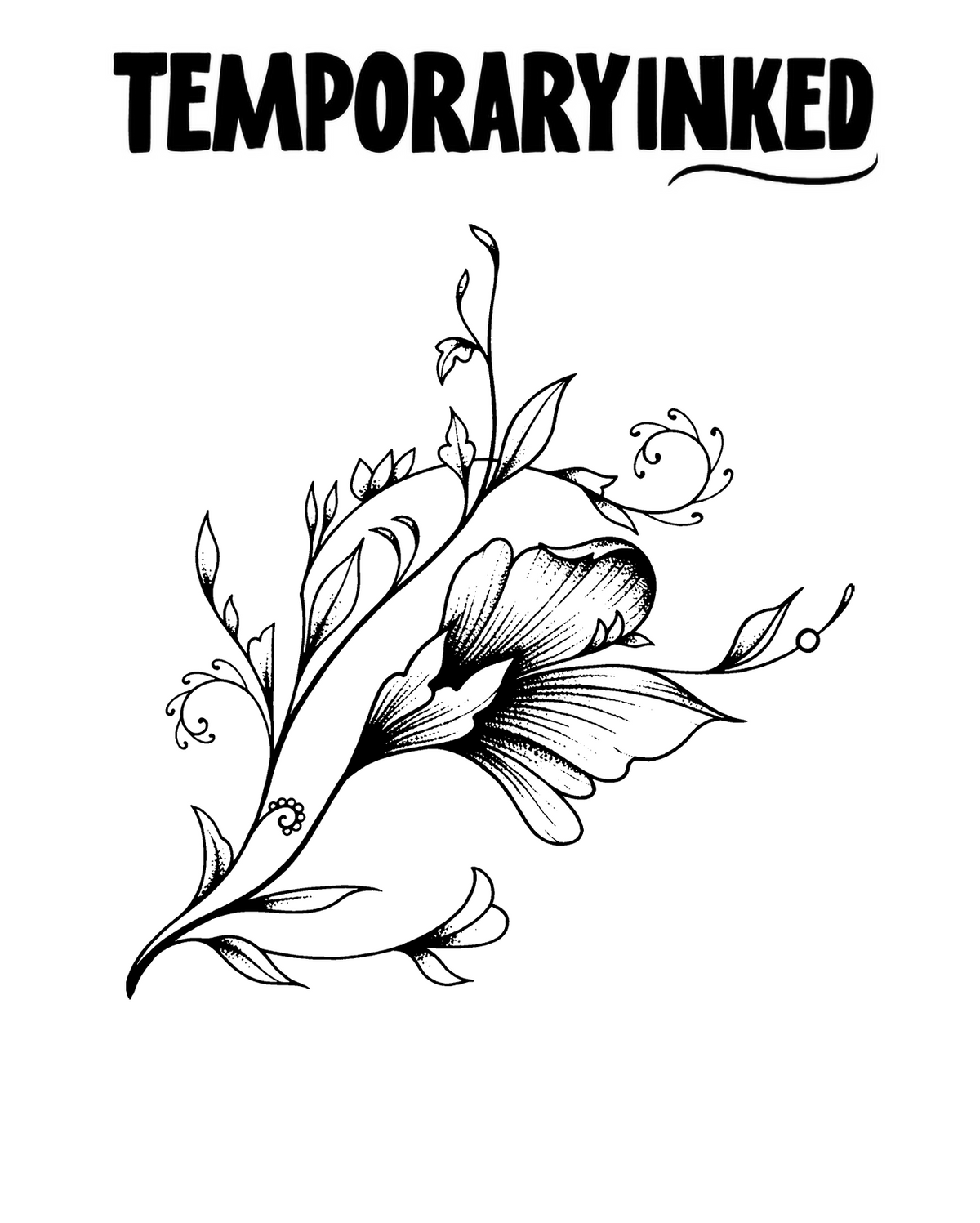Wildflower Stalk Tattoo