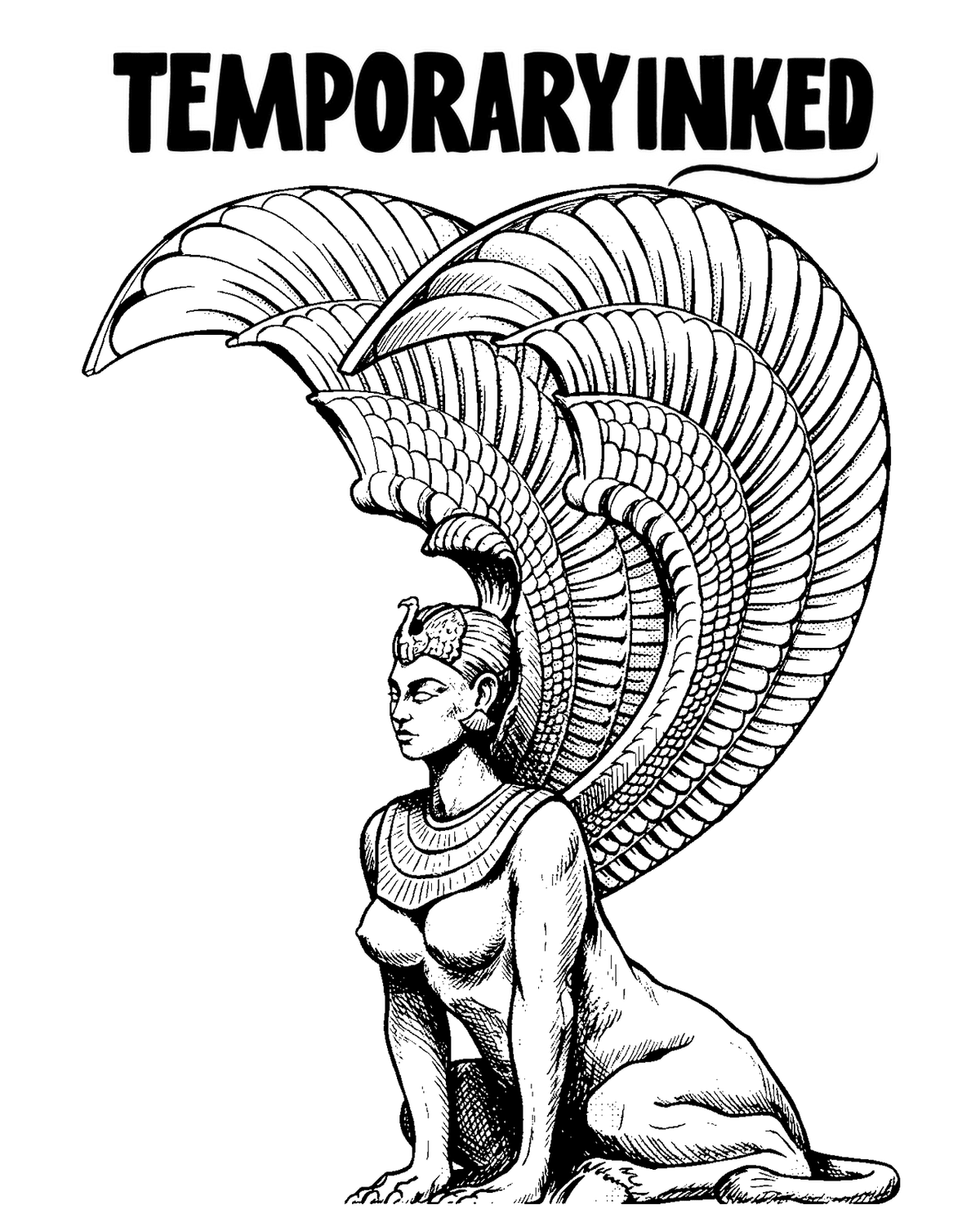 Winged Sphinx V1 XL Tattoo