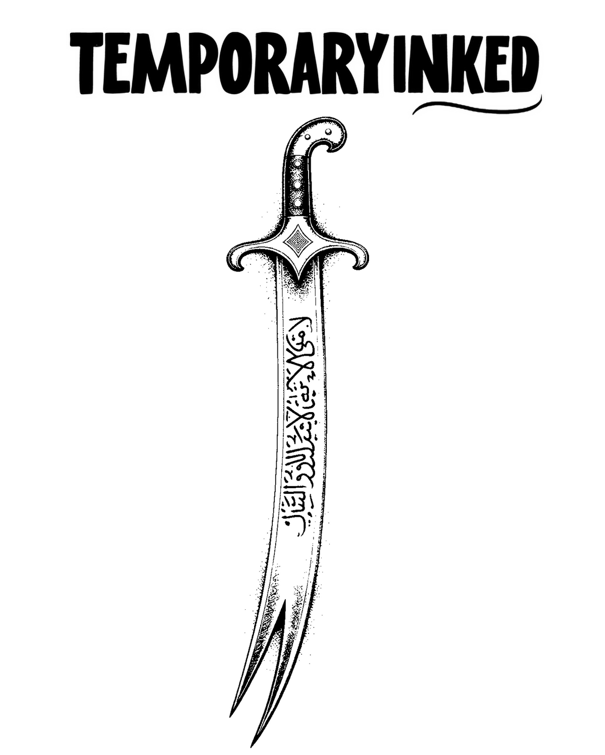 Wolf Skull Dagger Tattoo