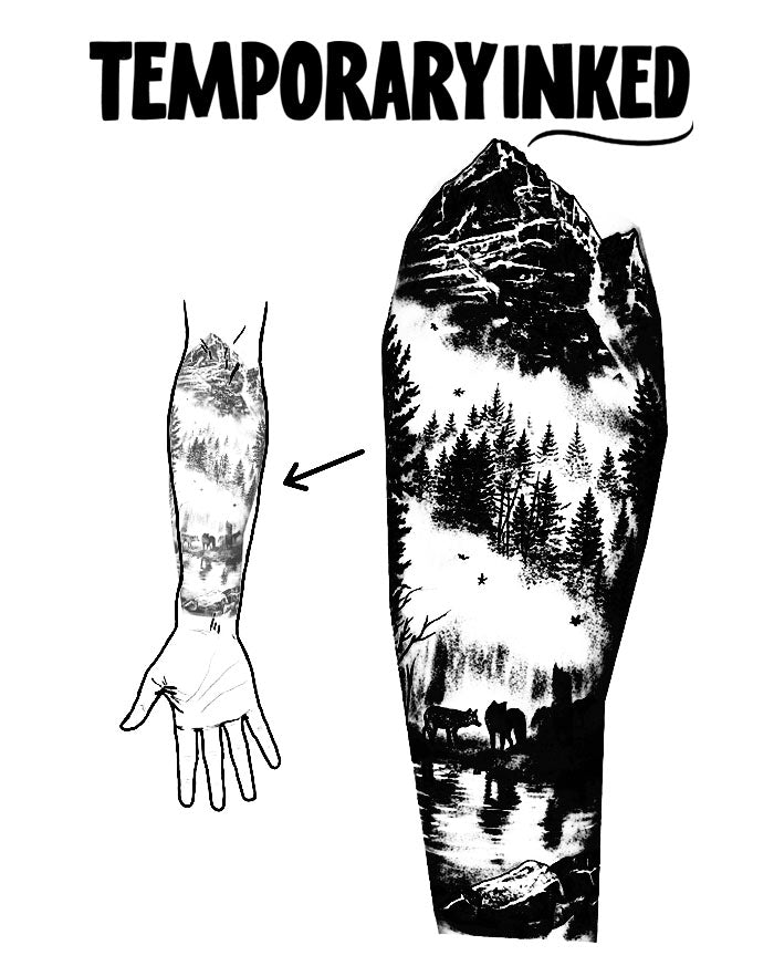 Wolf Wilderness XL Tattoo