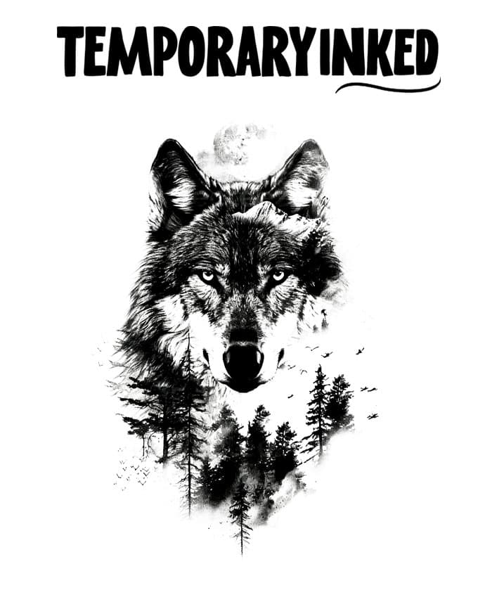 Wolf Geometry Tattoo