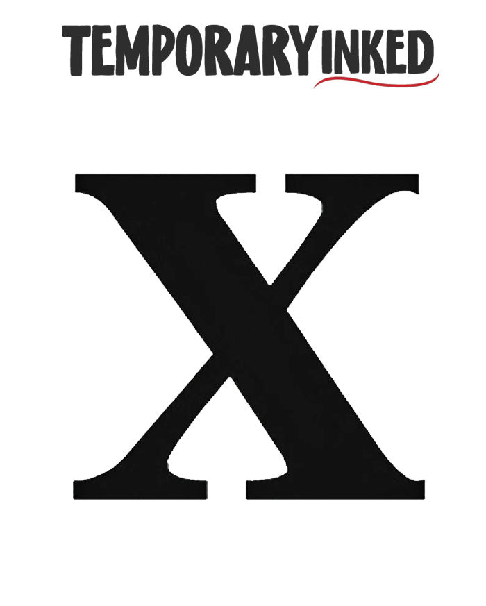 X Roman Number - Create Your Own Tattoo | TemporaryInked.com ...