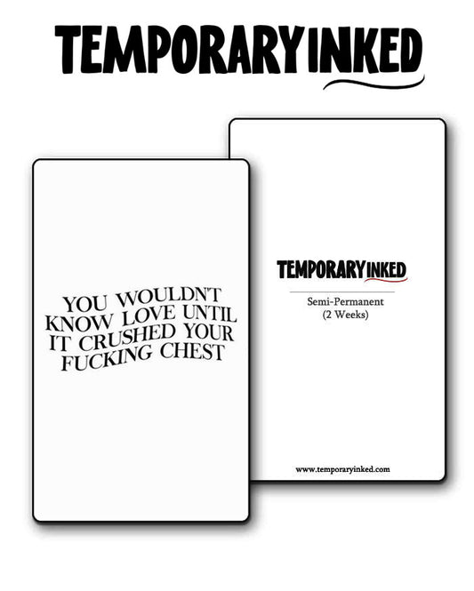 You Wouldn't Know Tattoo